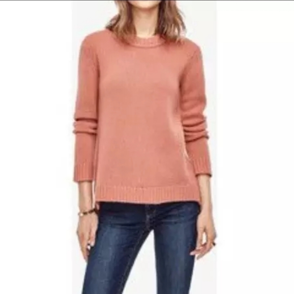 Antique Rouge Ann Taylor 100% Cashmere Curved Hem Tunic Sweater